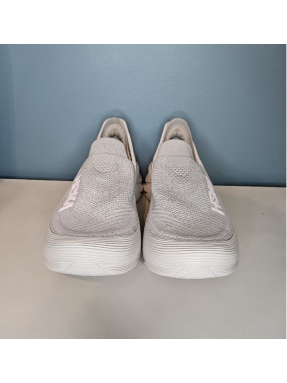 Hoka One U Restore TC in Stucco/Putty/Pink Recovery Slip On Sneakers Sz 10 - Picture 3 of 9